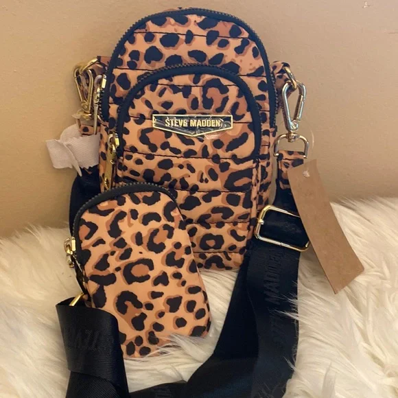 Steve Madden | Bags | Nwt Steve Madden Jenna Leopard Nylon  display picture 3